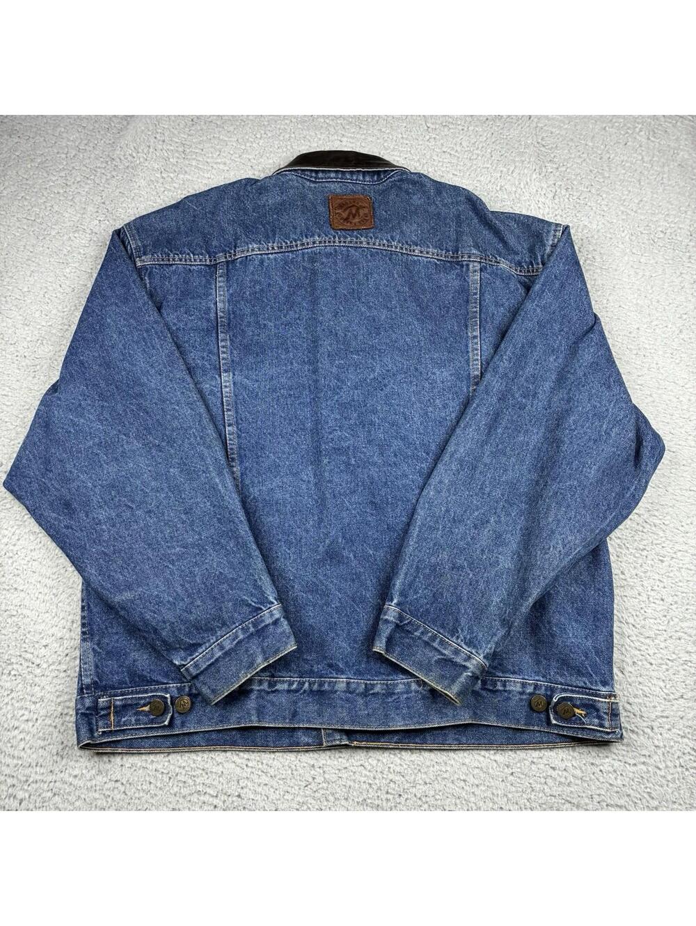 Vintage Marlboro Country Store Denim Trucker Jacket Mens XL 90s Tobacco Promo - Picture 10 of 15